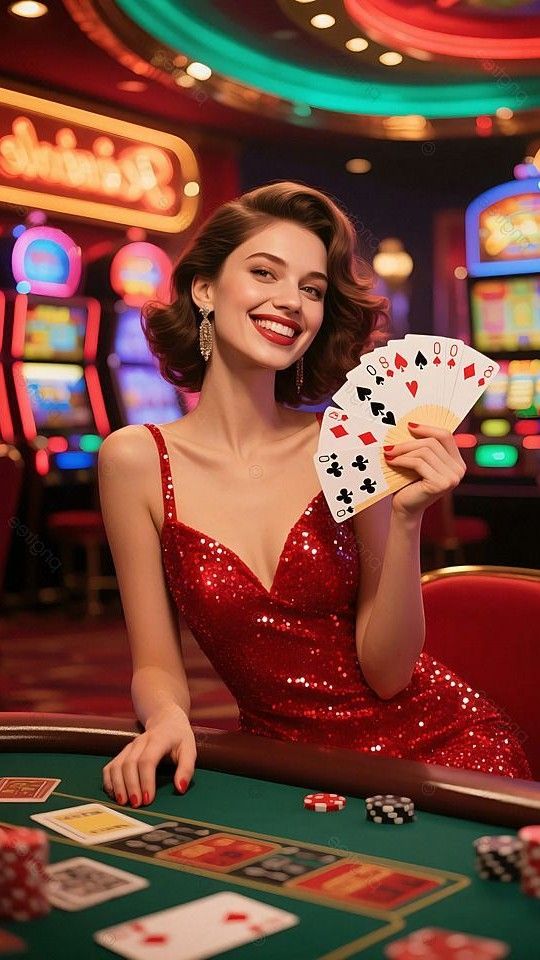 Baccarat table with Banker and Player betting zones
